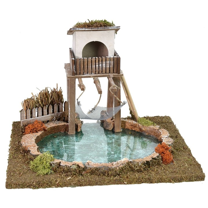 Trabucco en el lago efecto profundidad cm 25x20x18 h