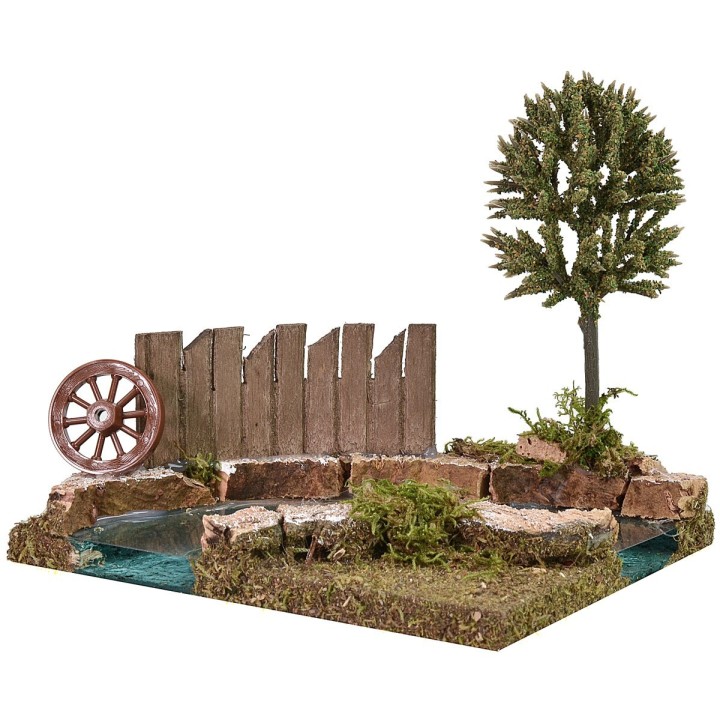 River bend with parapet cm 16x14x14 h