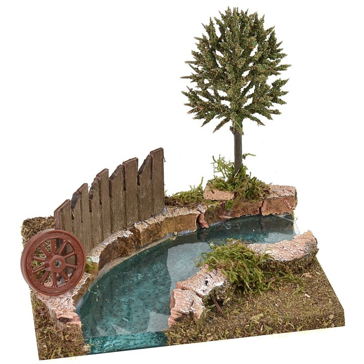 Curva fiume con parapetto cm 16x14x14 h