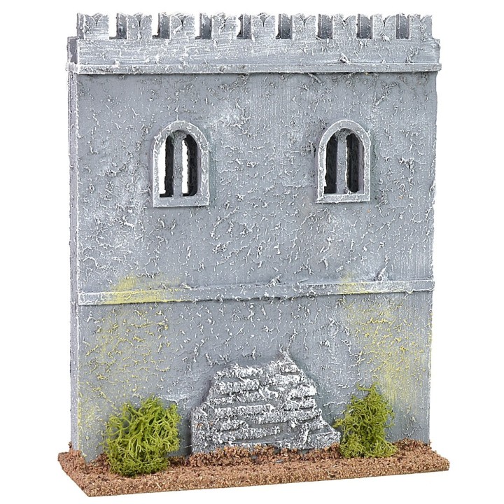 Wall with Guelph merlons cm 15x6x19 h