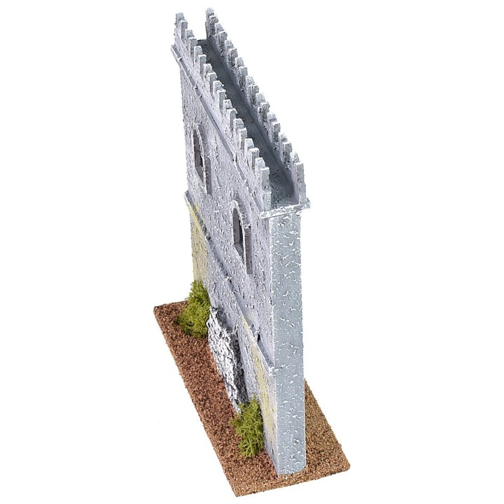Muro con almenas güelfas de 15x6x19 cm h