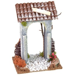 City gate with road cm 12x9x17 h
