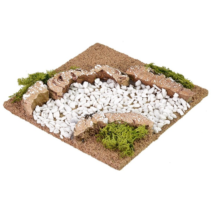 Dirt road curve cm 12x12x2 h