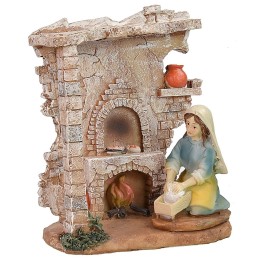 Tienda de resina con panadera cm 12,5x7x14,5 h