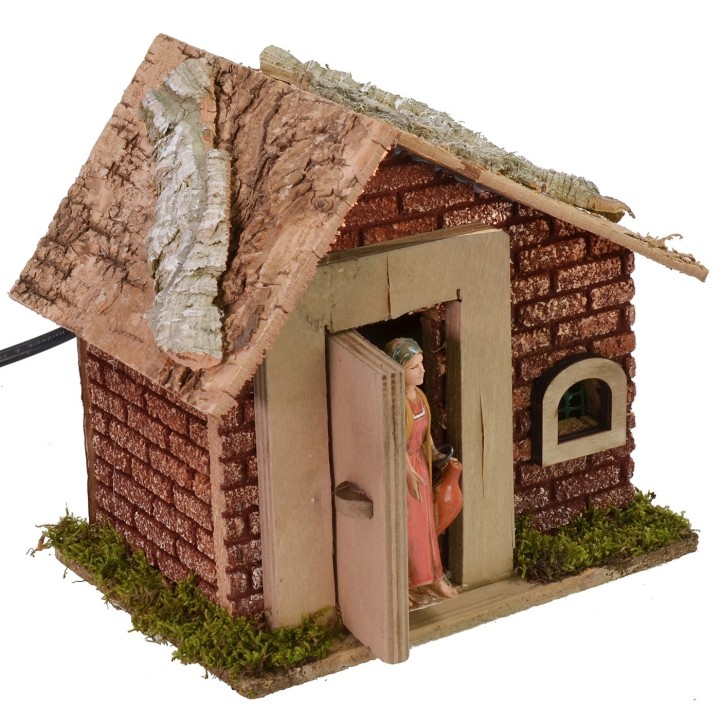 Mujer que sale y abre la puerta serie Landi 10 cm