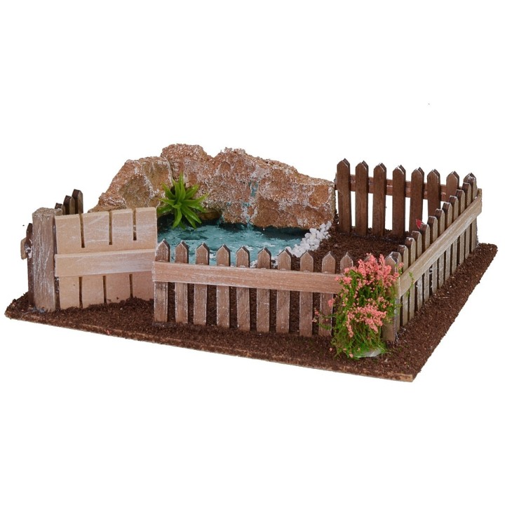 Recinto con estanque cm 19x15x5 h