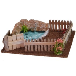 Recinto con estanque cm 19x15x5 h