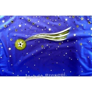 Carta cielo metallizzata con stella cometa Cm 100x70