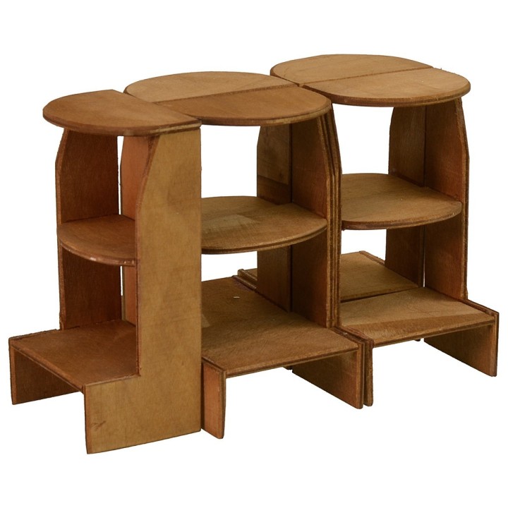Estantería de madera cm 6,2x4,6x11,4 h