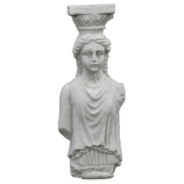 Lesena con statua a mezzo busto cm 2,3x0,9x6,2 h
