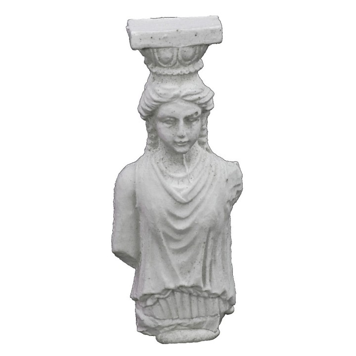 Lesena con statua a mezzo busto cm 2,3x0,9x6,2 h