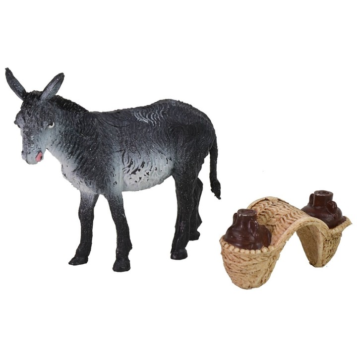 Donkey with load of amphorae cm 10x3x8 h
