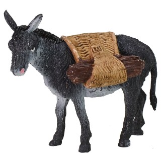 Donkey with load of wood cm 10x3x8 h