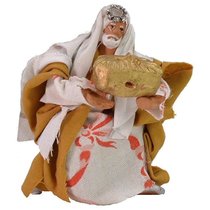 Conjunto de 3 Reyes Magos de 9 cm con ropa de tela