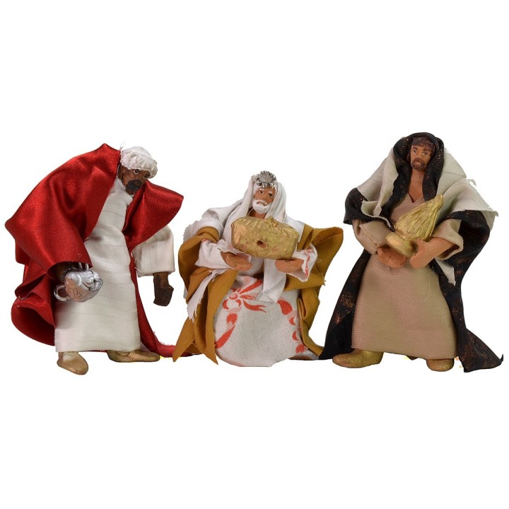 Set 3 Kings 9 cm fabric clothes