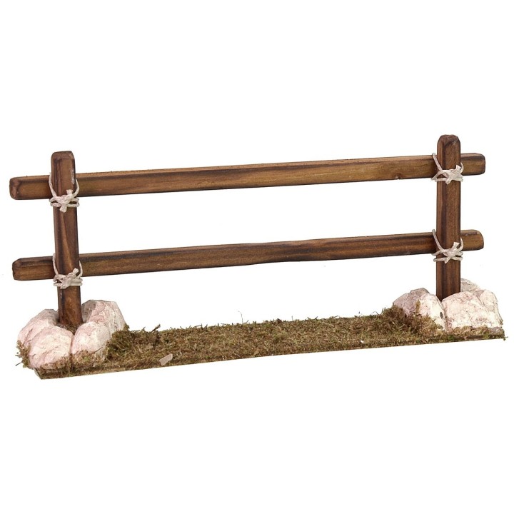 Staccionata in legno con pietre cm 17x3x7,5 h