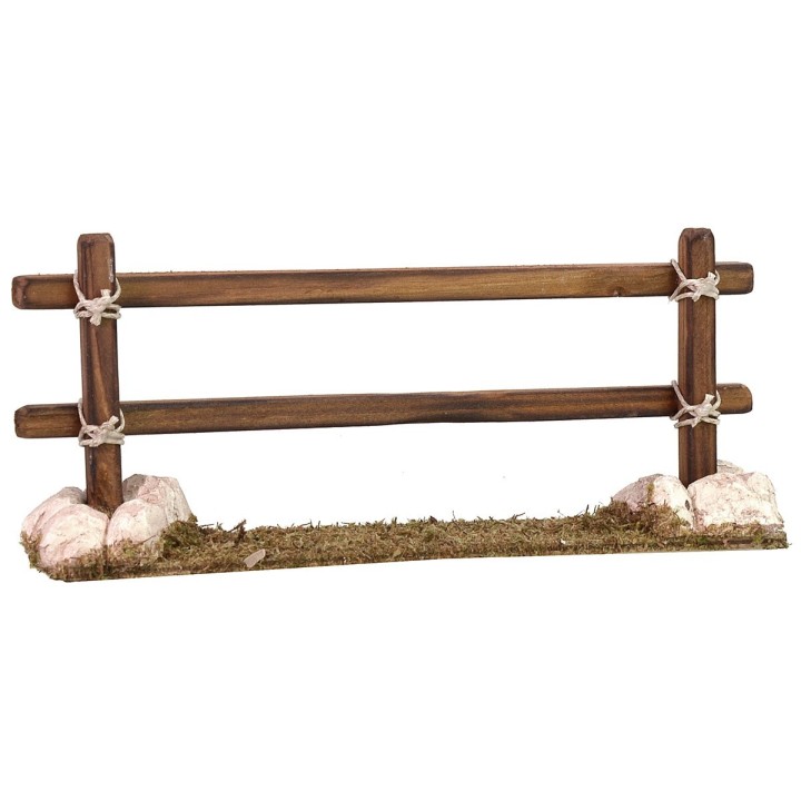 Wooden fence with stones cm 17x3x7,5 h