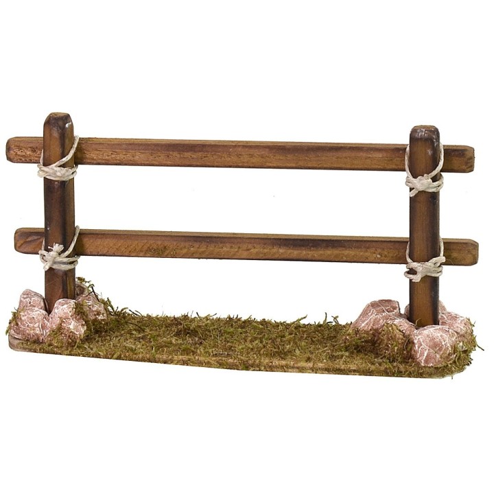 Staccionata in legno con pietre cm 13x3x6,5 h