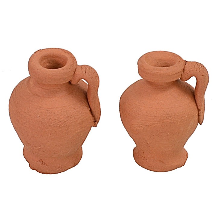 Set due anfore in terracotta cm 2,2 h