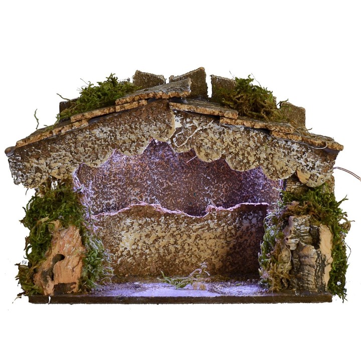 Capanna con luci led a batterie cm 15x10x12 h