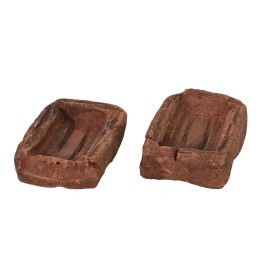 Set 2 cassette in terracotta cm 3,7x2,9x1,1 h
