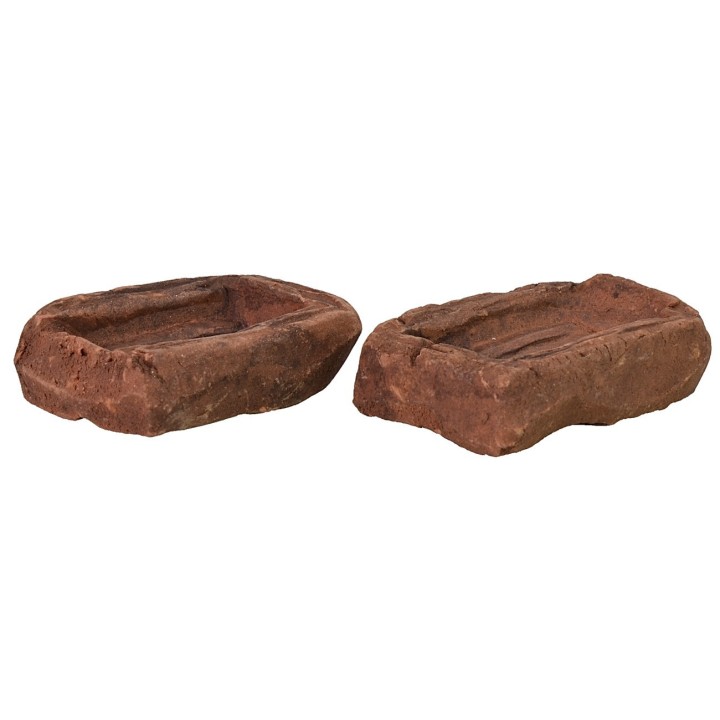 Set of 2 terracotta boxes cm 3,7x2,9x1,1 h