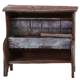 Lavabo de madera envejecida cm 10,5x5x10 h