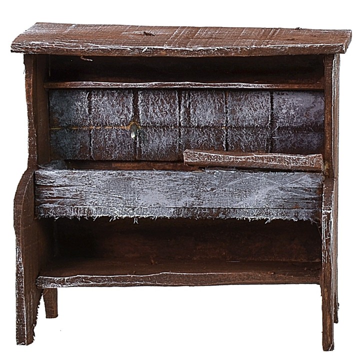 Lavabo de madera envejecida cm 10,5x5x10 h