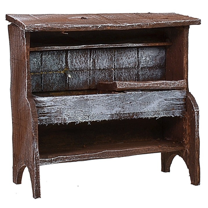Lavabo de madera envejecida cm 10,5x5x10 h