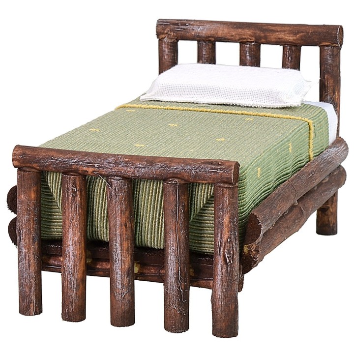 Letto in legno antichizzato ad una piazza cm 8x14x8 h