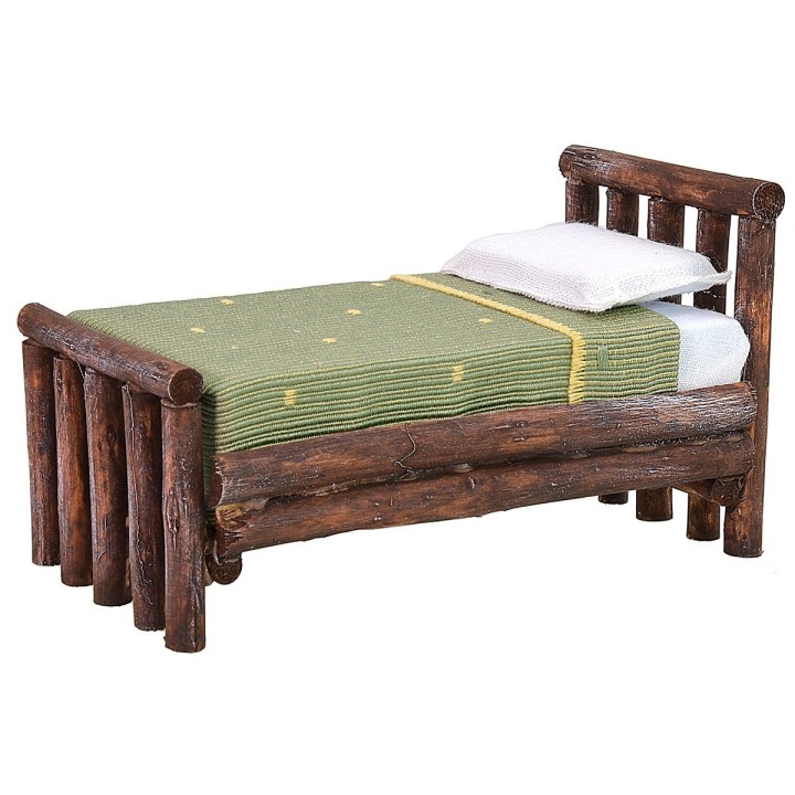 Letto in legno antichizzato ad una piazza cm 8x14x8 h