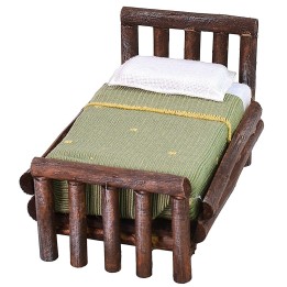 Single bed in antiqued wood cm 7,5x11x7 h