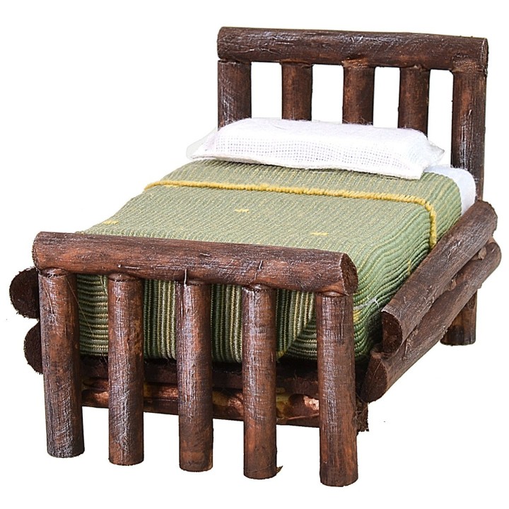 Single bed in antiqued wood cm 7,5x11x7 h