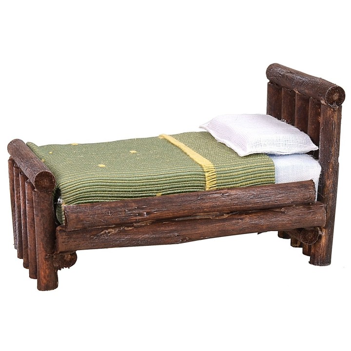 Single bed in antiqued wood cm 7,5x11x7 h