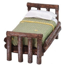 Cama de madera envejecida de una plaza cm 4,5x7x4 h