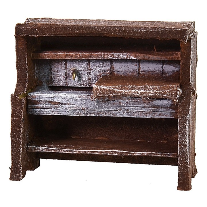 Fregadero de madera envejecida cm 5,5x2x5 h