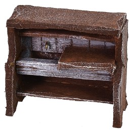 Lavello in legno antichizzato cm 5,5x2x5 h