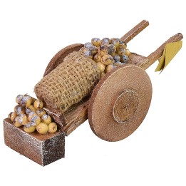 Wooden wagon with potatoes cm 14x5x5,6h