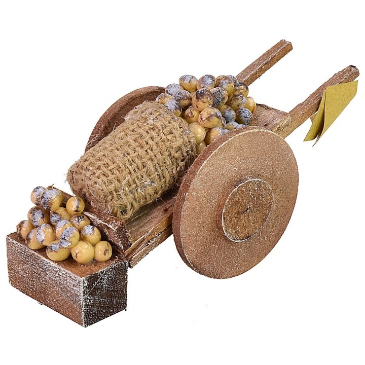 Carro in legno con patate cm 14x5x5,6h
