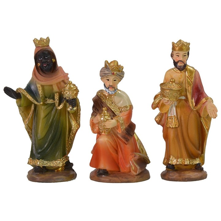 Conjunto de 11 estatuas con Natividad de 7 cm en resina