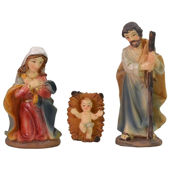 Set 11 statue con Natività 7 cm in resina