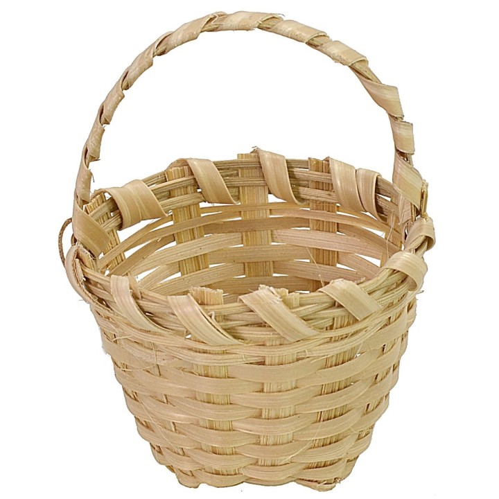 Wicker basket with handle cm ø 4x5,5 h