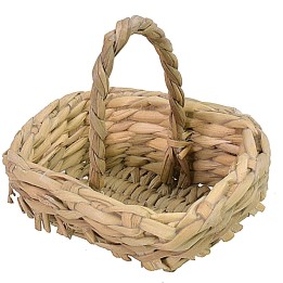 Cesta baja de mimbre con asa cm 6x4,5x5,5 h
