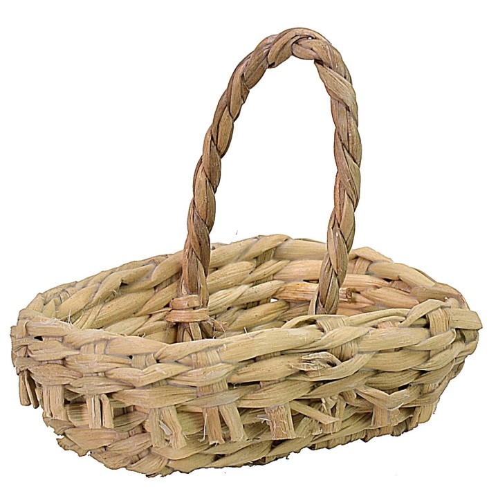 Cesta baja de mimbre con asa cm 6x4,5x5,5 h