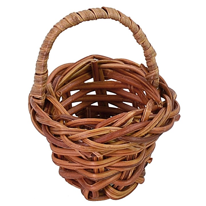 Cesta de mimbre oscuro con asa cm ø 4,5x4,5 h