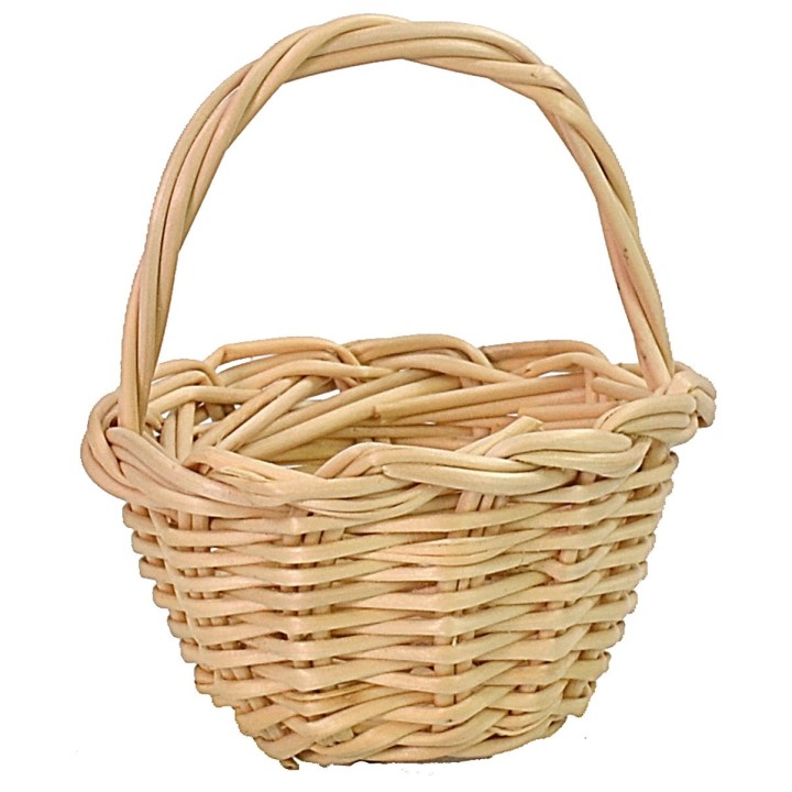 Wicker basket with handle cm ø 3,5x4,3 h