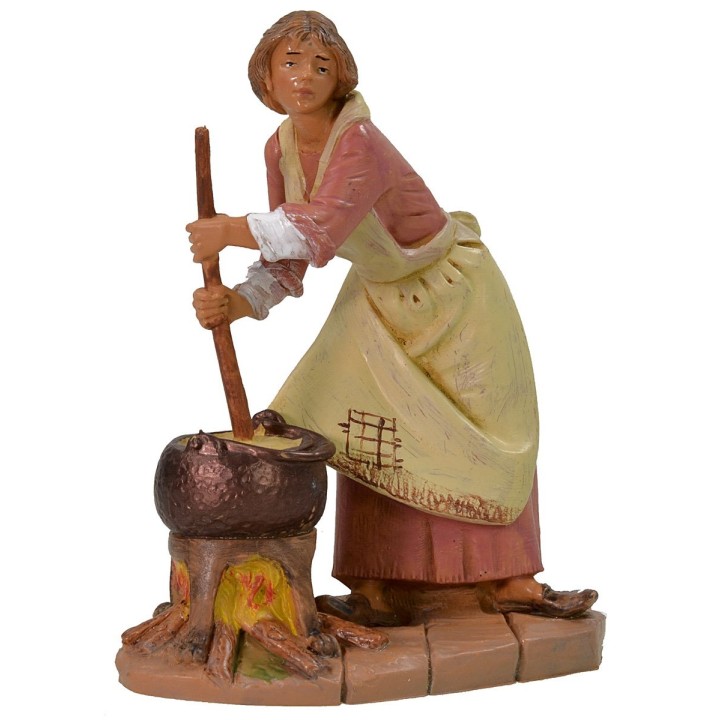 Donna con pentolone 19 cm Fontanini