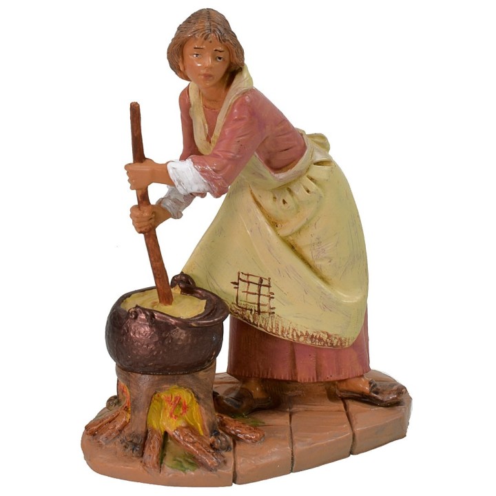 Donna con pentolone 19 cm Fontanini