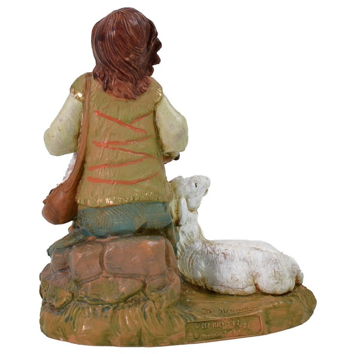 Pastorella seduta serie Fontanini 19 cm