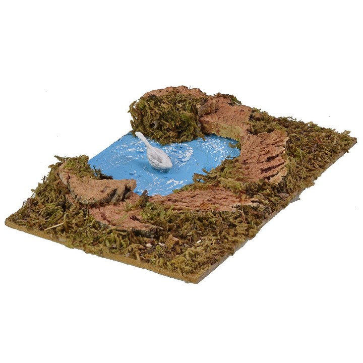 Pond at the end of the river cm 15x11x2 h